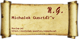 Michalek Gusztáv névjegykártya